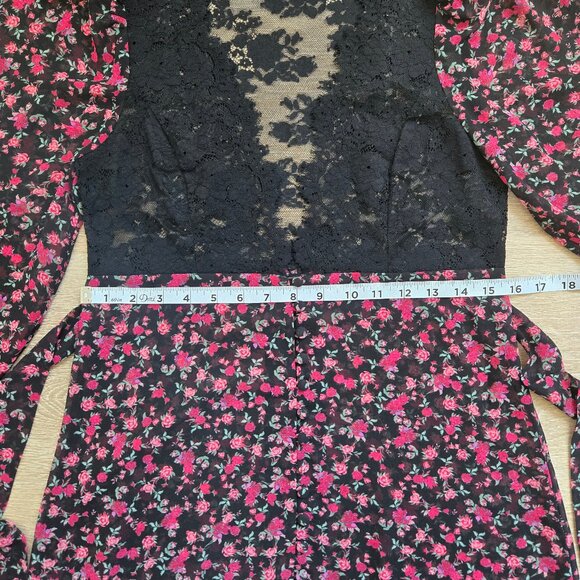 For Love & Lemons X Victoria’s Secret Melrose Floral Rose Robe Lace Small Sheer - Picture 6 of 17